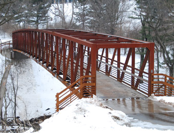 Example steel-truss pedestrian bridge